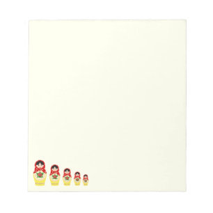 Red Russian matryoshka kapningsdockor Anteckningsblock