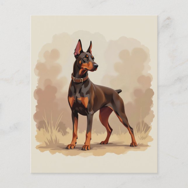 Red Rust Brown Doberman Pinscher Dog (Framsida)