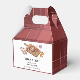 Red Rustic Play Land Baby Q Baby Shower Presentaskar