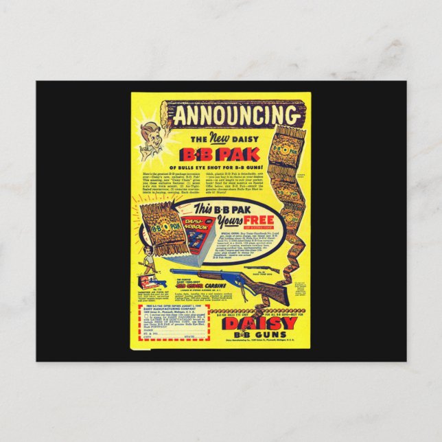 Red Ryder BB Gun 50's Tecknad Bok BB Sale Vykort (Framsida)