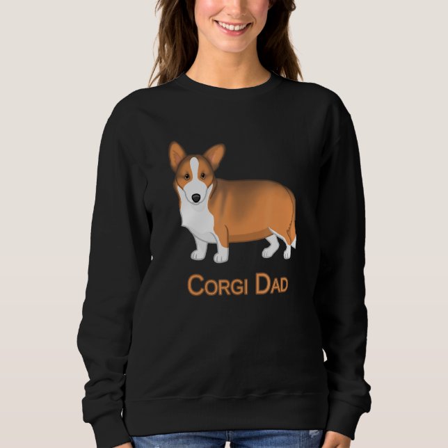 Red Sable Cardigan Welsh Corgi Pappa Hund T Shirt (Framsida)