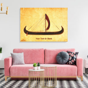 Red Sail Viking Frakt Canvastryck