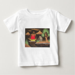 Red Sailboat Ligcape Oljemålning Art Skriv ut Tee