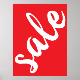 Red Sale Sign, 18x24 Sommarsädesskylt Poster