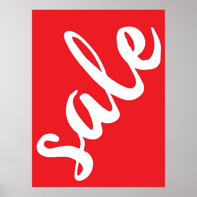 Red Sale Sign, 18x24 Sommarsädesskylt Poster (Framsidan)