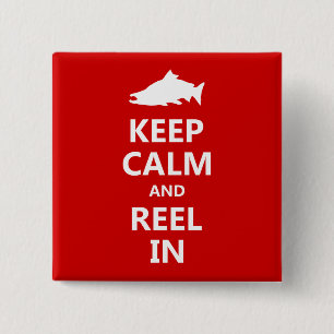 Red Salmon Behålla Lugn och Reel in Knapp