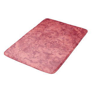 Red Salmon Marble abstrakt Badrumsmatta