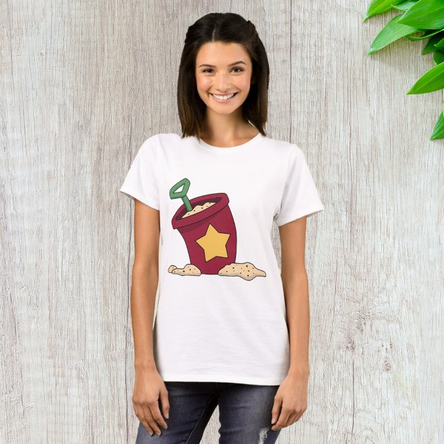 Red Sand Bucket med Star och Shovel T Shirt (Skapare uppladdad)