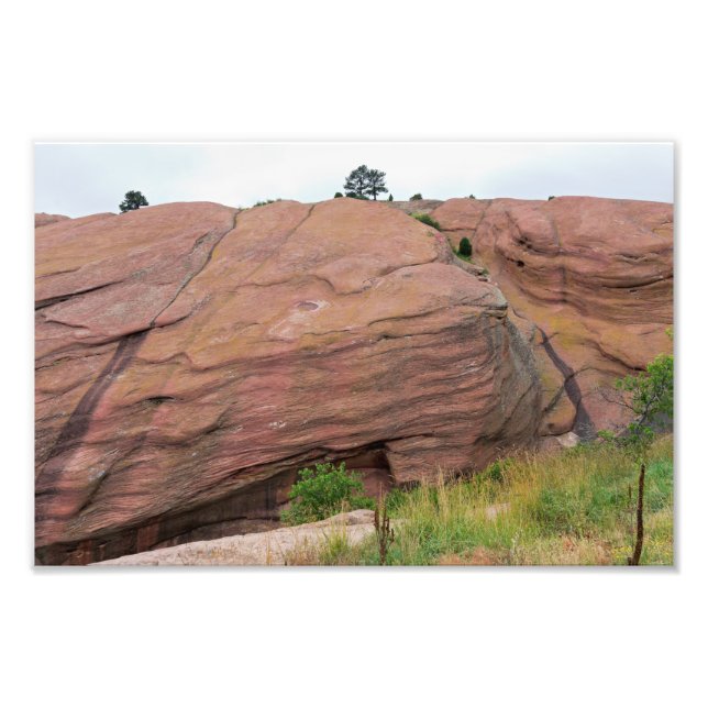Red Sandstone Monolith på Red Sten Fototryck (Framsidan)
