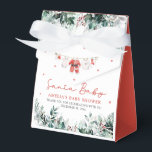 Red Santa Baby, Barnkläder Baby Shower Presentaskar<br><div class="desc">Det är ett trevligt sätt att tacka dina gäster och tillföra firande en festlig beröring med Red Santa Baby-Barnkläderna Baby Shower Favor Boxes. De här favoritlådorna har en sjudande röd utformning med vackra barnkläder och är perfekt för att hålla slitsar, små presenter eller party favors. De ger säsong charm och...</div>
