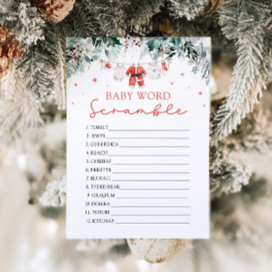 Red Santa Baby jul Baby Ord-skammusslor Inbjudningar