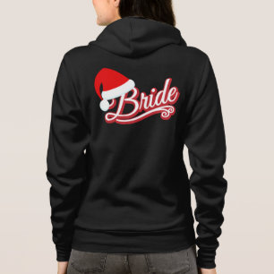 Red Santa Hat Fiancée Sweat Shirt Black T