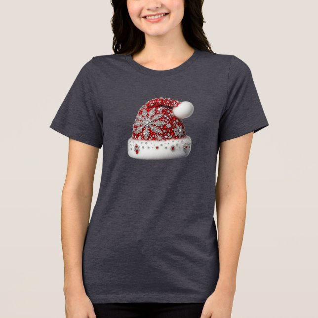 Red Santa Hat Helgdag Women's T-Shirt (Framsida)