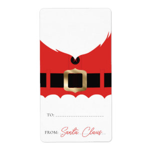 Red Santa Jackar julklapp Märkre Sticker Fraktsedel