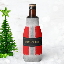 Red Santa Kostym Fru Claus jul Flaska Cooler