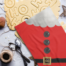 Red Santa Kostym Modern Monogram jul Helgdag