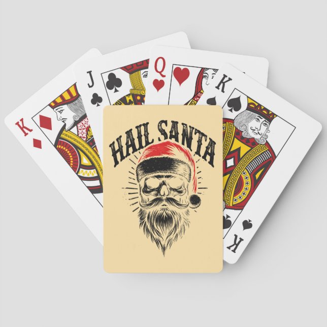 Red Santa Skull-Helgdag Casinokort (Baksidan)