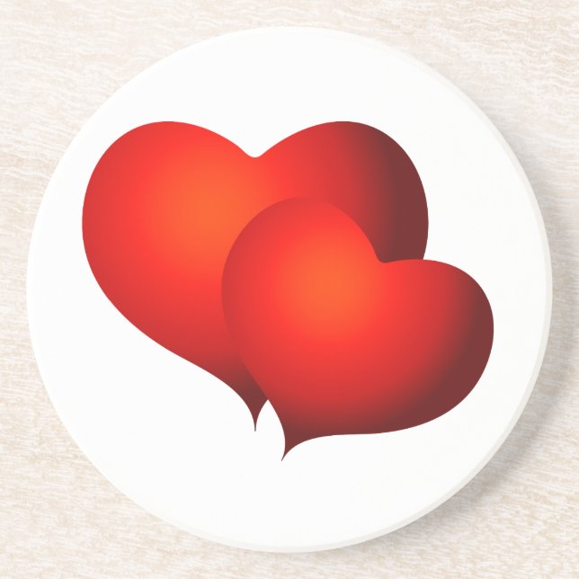 Red Satin Hearts Underlägg (Framsidan)