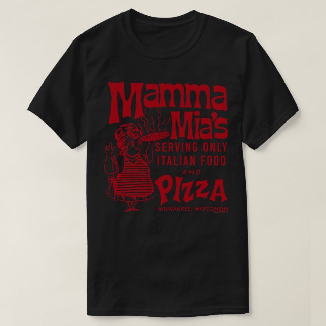 Red Sauce Revival mamma Mias Pizza Milwaukee WI T Shirt (Design framsida)