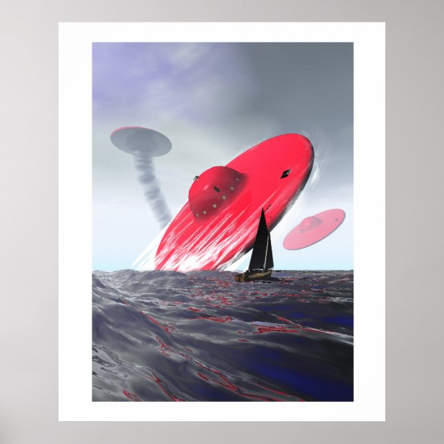 Red Saucer Attack Poster (Framsidan)