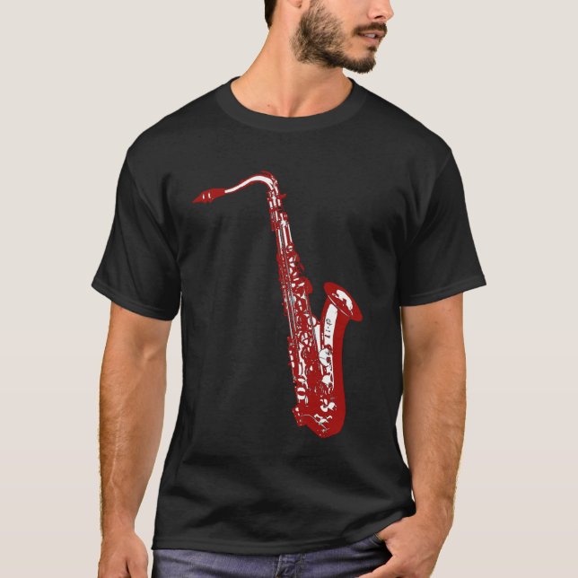 Red Saxophone Tee Shirt (Framsida)