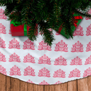 Red Scandinavian FolArt Nordic Julgran Julgransmatta Borstad Polyester