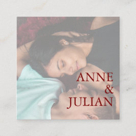 Red Scannable QR Code Wedding Enclosure Card Tilläggskort