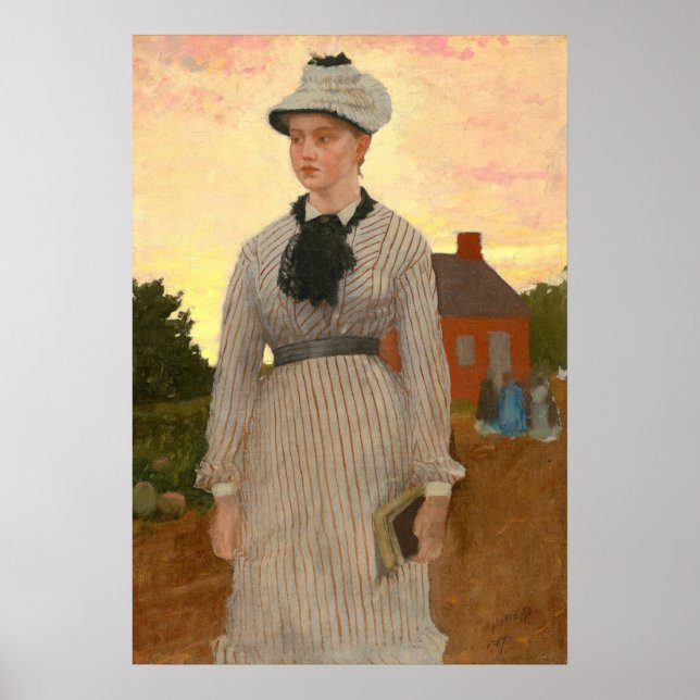 Red School House - Winslow Homer Fine Art Poster (Framsidan)