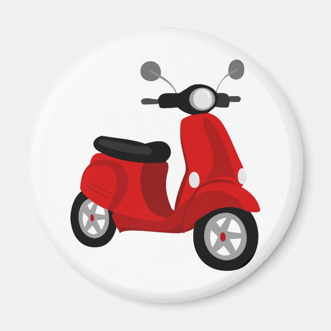 Red Scooter Magnet (Framsidan)