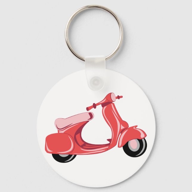 Red Scooter Nyckelring (Framsida)