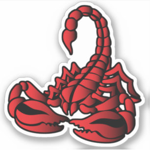 Red Scorpion, stamkonst Stil Klistermärken