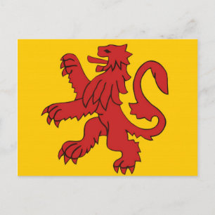 Red Scottish lejon. Vykort