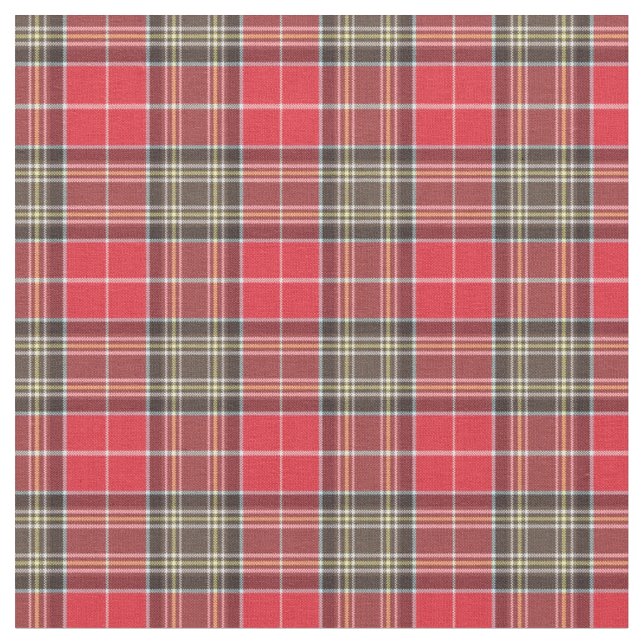 Red Scottish Tartan Play Tyg (Närbild)