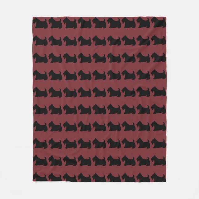 Red Scottish Terrier Fleece Blanket (Framsidan)