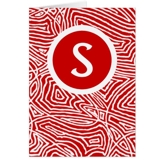 Red Scribleprint Initial OBS Kort (Framsidan)