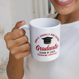Red Script Student Anpassningsbar Studenten Gift Kaffemugg