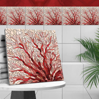 Red Sea Fläkt Coral mosaic art Kakelplatta