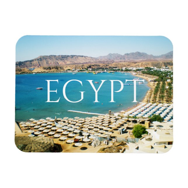 Red sea in the Sharm el Sheikh (Egypt) Postcard Magnet (Horisontell)