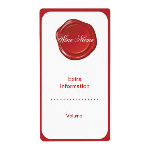Red Seal Vin-etikett Fraktsedel