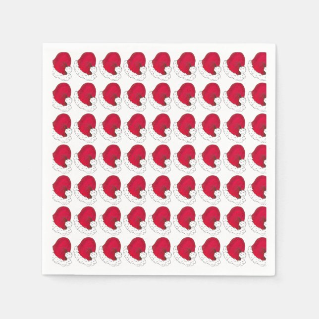 Red Secret Jultomten Pappa jul Hat Pappersservett (Framsidan)