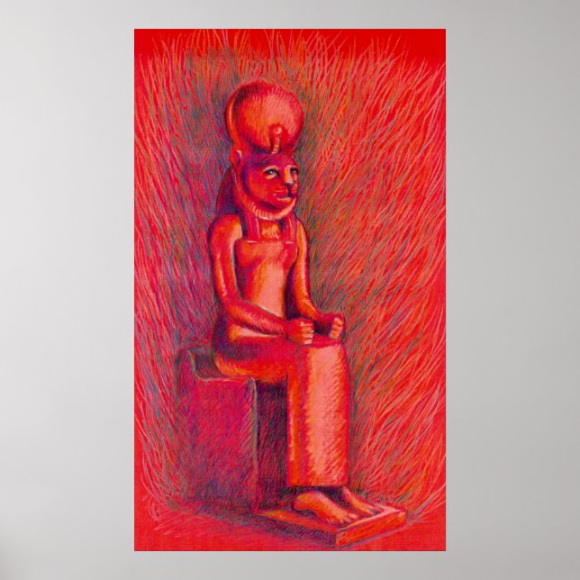 Red Sekhmet Poster (Framsidan)