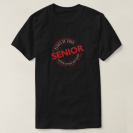 Red Senior Class of Distress Badge T Shirt