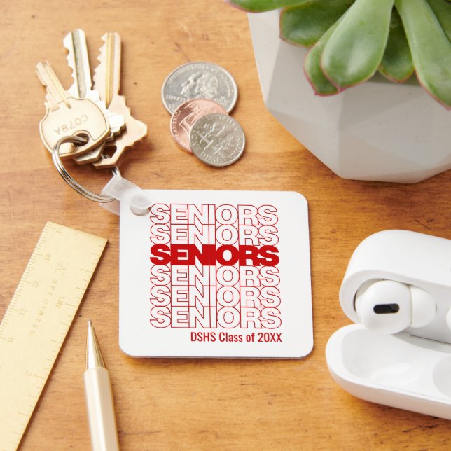 Red Seniors Seniors Keychain Nyckelring (Skrivbord)