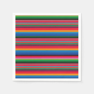Red Serape Saltillo traditional mexican blanket Fl Pappersservett