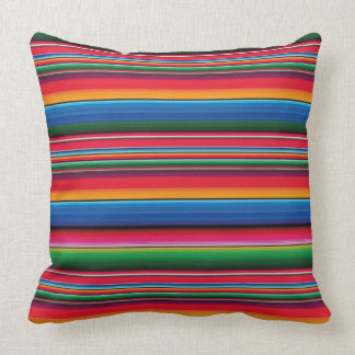 Red serape saltillo traditional mexican blanket kudde