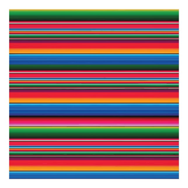 Red Serape Saltillo traditional mexican blanket Le Fototryck (Framsidan)