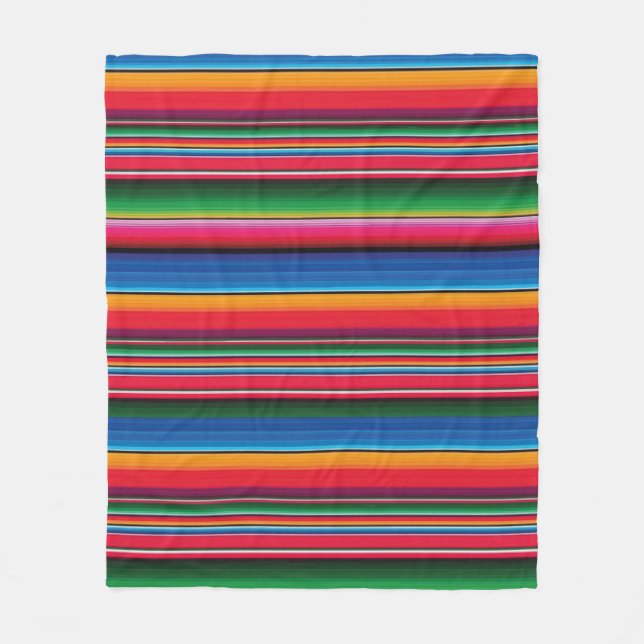 Red Serape Saltillo traditionell mexican-filt Fleecefilt (Framsidan)