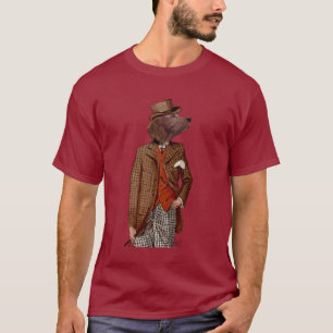 Red Setter Rider Porträtt T-shirt