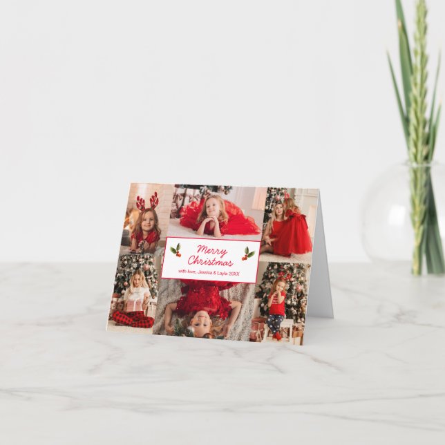 Red Sex Bilder Photo Collage God jul Helgkort (Framsida)