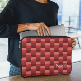 Red Shades Färg Blocks Laptop Fodral